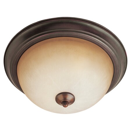 Maxim Two Light Oil Rubbed Bronze Wilshire Glass Bowl Flush Mount 5841WSOI